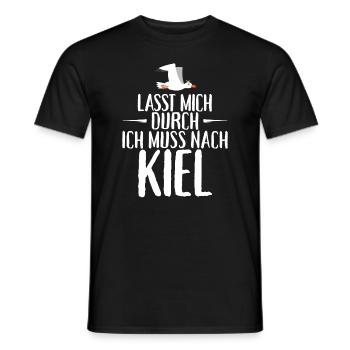 Lasst mich durch ich muss nach Kiel Möwe - Männer T-Shirt - Schwarz - Vorne - AI Model Male 178 light (178cm)