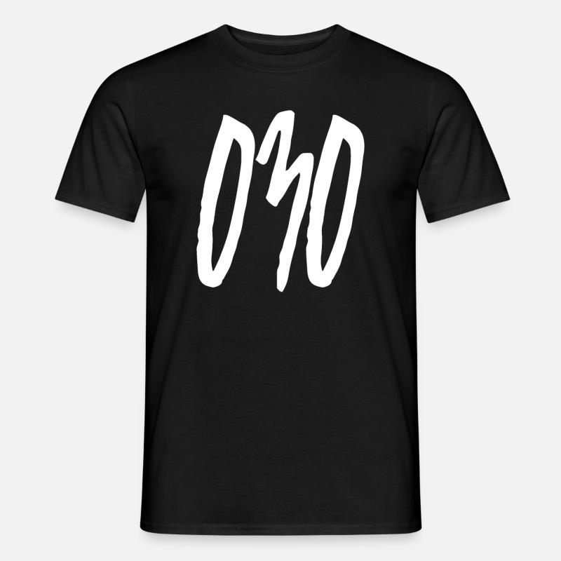 030 Area code Berlin - Men’s T-shirt - black