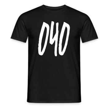 040 Indicatif régional de Hambourg - T-shirt homme - noir - Devant - AI Model Male 178 light (178cm)