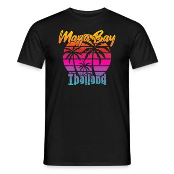 Vintage Maya Bay Thailand - Männer T-Shirt - Schwarz - Vorne - AI Model Male 178 light (178cm)