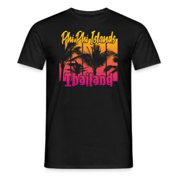 Îles Phi Phi Thaïlande - T-shirt homme - noir - Devant - AI Model Male 178 light (178cm)