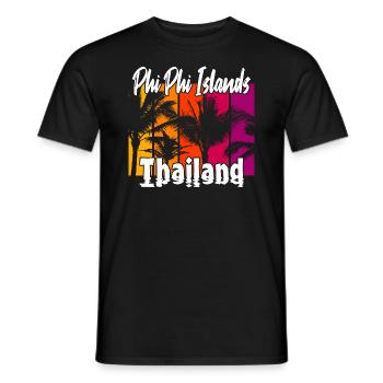 Îles Phi Phi Thaïlande - T-shirt homme - noir - Devant - AI Model Male 178 light (178cm)