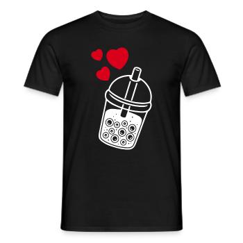 Bubble Tea Love Boba - Männer T-Shirt - Schwarz - Vorne - AI Model Male 178 light (178cm)