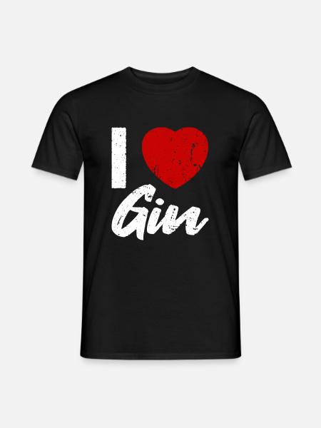 I love Gin - Men's T-Shirt - black