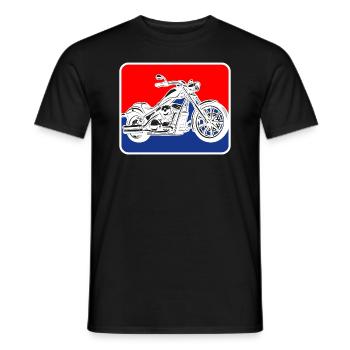Chopper american motorcycle logo - Men's T-Shirt - black - Front - AI Model Male 178 light (178cm)