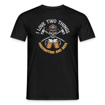 Feuerwehrmann Feuerwehr & Sprüche - Männer T-Shirt - Schwarz - Vorne - AI Model Male 178 light (178cm)