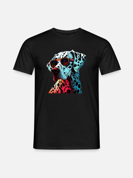 Cool Dalmatian Wearing Sunglasses - Men's T-Shirt - black