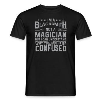 Lustiger Schmied Spruch & Schmieden - Männer T-Shirt - Schwarz - Vorne - AI Model Male 178 light (178cm)