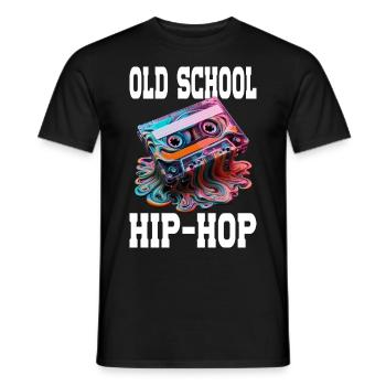 Old School Hip Hop Retro Melting Cassette - T-shirt homme - noir - Devant - AI Model Male 178 light (178cm)