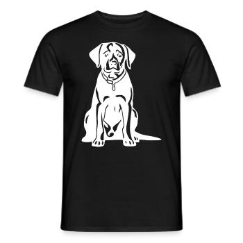 Silhouette de chien labrador - T-shirt homme - noir - Devant - AI Model Male 178 light (178cm)