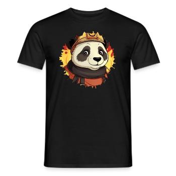 Pompiers Panda - T-shirt homme - noir - Devant - AI Model Male 178 light (178cm)