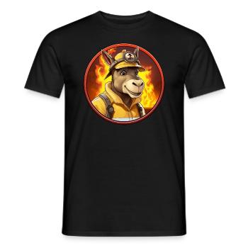 Donkey Fire Brigade - Men's T-Shirt - black - Front - AI Model Male 178 light (178cm)