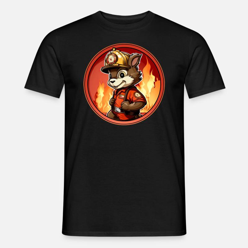 Fire Brigade Squirrel - Men's T-shirt - black