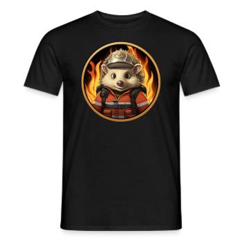 Igel Feuerwehr - Männer T-Shirt - Schwarz - Vorne - AI Model Male 178 light (178cm)