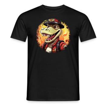 Krokodile Feuerwehr - Männer T-Shirt - Schwarz - Vorne - AI Model Male 178 light (178cm)