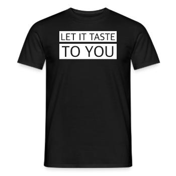 Lass es dir schmecken | lustige Sprüche, englisch - Männer T-Shirt - Schwarz - Vorne - AI Model Male 178 light (178cm)