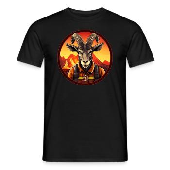 Pompier Capricorne - T-shirt homme - noir - Devant - AI Model Male 178 light (178cm)