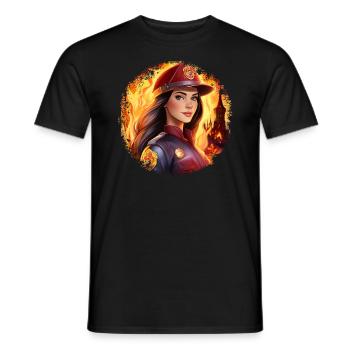 Brigade de pompiers Princesses - T-shirt homme - noir - Devant - AI Model Male 178 light (178cm)