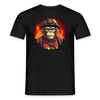 Singes des pompiers - T-shirt homme - noir - Devant - AI Model Male 178 light (178cm)
