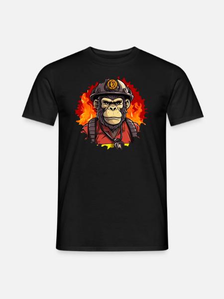 Fire Brigade Monkeys - Men's T-Shirt - black