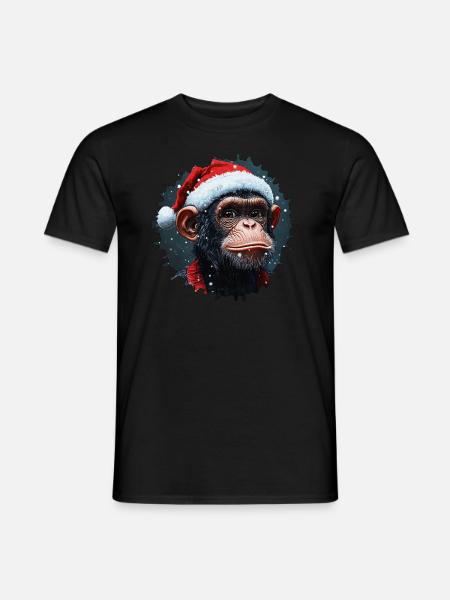 Monkey Christmas - Men's T-Shirt - black