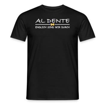 Al dente, endlich sind wir durch | Sarkasmus - Männer T-Shirt - Schwarz - Vorne - AI Model Male 178 light (178cm)