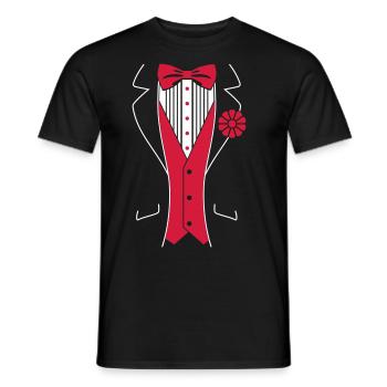 Tuxedo - Men's T-Shirt - black - Front - AI Model Male 178 light (178cm)