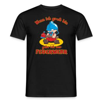CD - Wenn ich groß bin gehe ich zur Feuerwehr - - Männer T-Shirt - Schwarz - Vorne - AI Model Male 178 light (178cm)