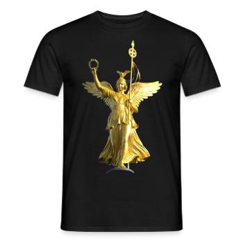 Siegessäule Berlin - Männer T-Shirt - Schwarz - Vorne - AI Model Male 178 light (178cm)