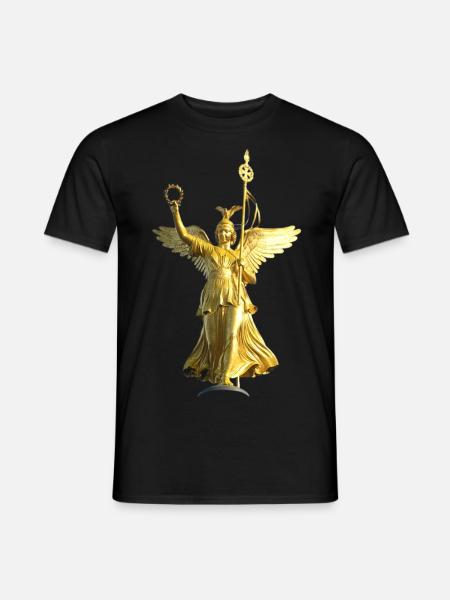 Siegessäule Berlin - Männer T-Shirt - Schwarz