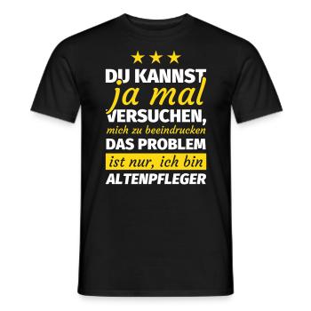 Altenpfleger Geschenk - Männer T-Shirt - Schwarz - Vorne - AI Model Male 178 light (178cm)