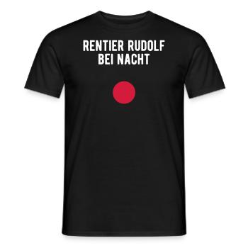 Renne Rudolf dans la nuit - T-shirt homme - noir - Devant - AI Model Male 178 light (178cm)
