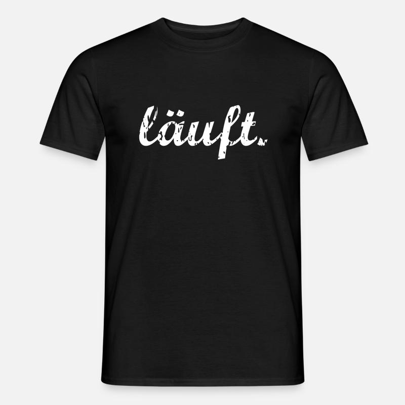 läuft - Männer T-Shirt - Schwarz