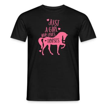Cheval Cavalier Amoureux des chevaux Gerschenk - T-shirt homme - noir - Devant - AI Model Male 178 light (178cm)