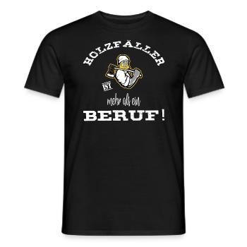 Holzfäller mehr als Beruf! weiss / gelb - Männer T-Shirt - Schwarz - Vorne - AI Model Male 178 light (178cm)