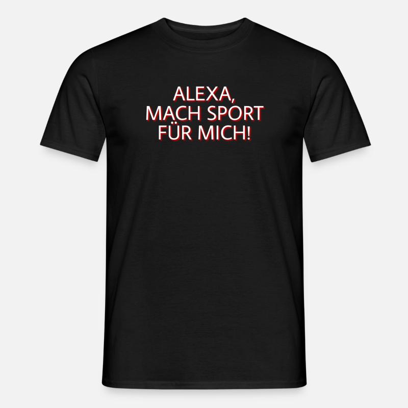 Alexa mach sport - Männer T-Shirt - Schwarz