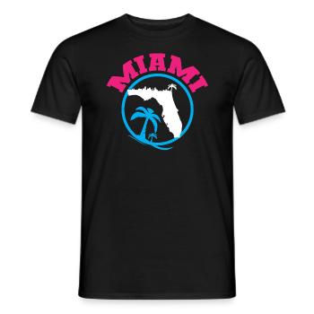 Miami - Männer T-Shirt - Schwarz - Vorne - AI Model Male 178 light (178cm)