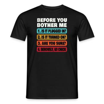 Lustige Informationstechnologie Tech | Technische Supp - Männer T-Shirt - Schwarz - Vorne - AI Model Male 178 light (178cm)