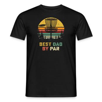 Bester Vater von Par Retro Disc Golf, Frisbee Golfer, Fr. - Männer T-Shirt - Schwarz - Vorne - AI Model Male 178 light (178cm)