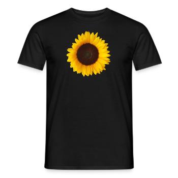 sonnenblume gelb - Männer T-Shirt - Schwarz - Vorne - AI Model Male 178 light (178cm)