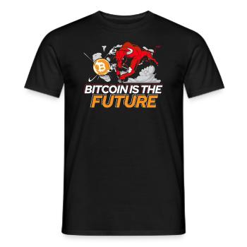 Bitcoin Is The Future Bitcoin Trader Bitcoin Gift - Men's T-Shirt - black - Front - AI Model Male 178 light (178cm)
