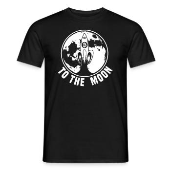 Bitcoin zum Mond Bitcoin Rakete Bitcoin Geschenk - Männer T-Shirt - Schwarz - Vorne - AI Model Male 178 light (178cm)