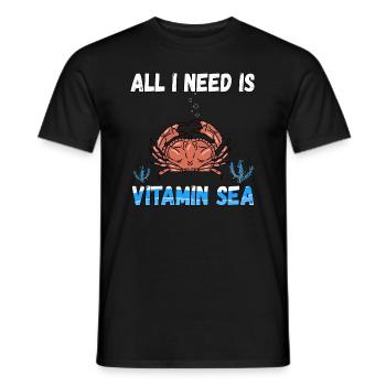 All I Need Is Vitamin Sea - Männer T-Shirt - Schwarz - Vorne - AI Model Male 178 light (178cm)