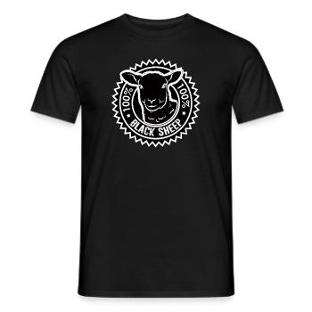 Black Sheep Logo - Männer T-Shirt - Schwarz - Vorne - AI Model Male 178 light (178cm)