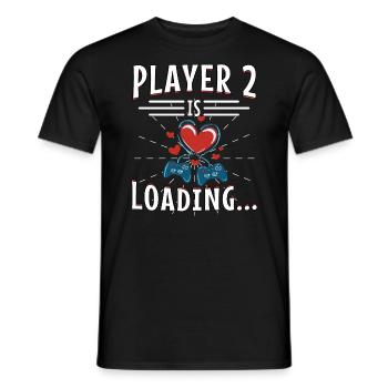 Le père de devenir Player 2 Grossesse Jeux Proverbes - T-shirt homme - noir - Devant - AI Model Male 178 light (178cm)