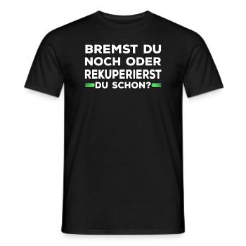 Lustige Elektroauto Sprüche Eauto Emobilität - Männer T-Shirt - Schwarz - Vorne - AI Model Male 178 light (178cm)