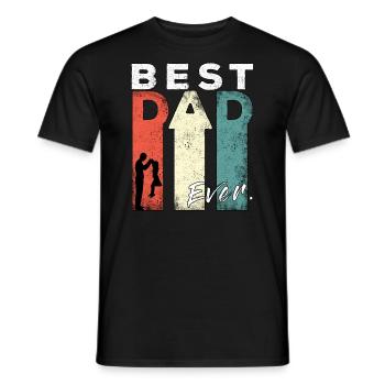 Best Dad Ever Retro Best Dad Expectant Dad - Men's T-Shirt - black - Front - AI Model Male 178 light (178cm)