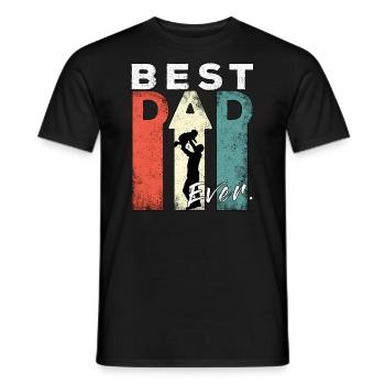 Best Dad Ever Retro Best Dad Expectant Dad - Men's T-Shirt - black - Front - AI Model Male 178 light (178cm)