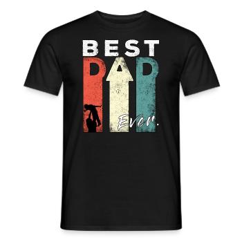 Best Dad Ever Retro Best Dad Expectant Dad - Men's T-Shirt - black - Front - AI Model Male 178 light (178cm)