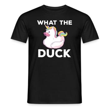 I like ducks What the Duck Yellow ducks - Men's T-Shirt - black - Front - AI Model Male 178 light (178cm)